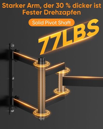 Кронштейн для телевізора FORGING MOUNT поворотний 26-65 дюймів, VESA 400x400, до 35 кг, подовжений