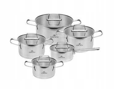 Набір каструль Gerlach Ambiente з нержавіючої сталі, 10 предметів