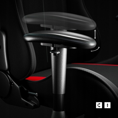 Ігрове крісло Diablo Chairs X-ST4RTER, чорна тканина, чорно-червоне