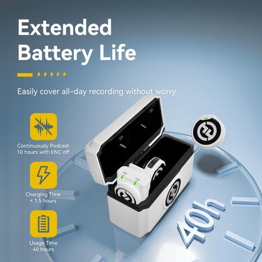 Hollyland Lark M2 Бездротовий петличний мікрофон для iPhone 15/16/17 та Android, 300м радіус дії, Hi-Fi звук, шумозаглушення, 30 годин роботи, міні-мікрофон для відео (2TX + USB-C RX + зарядний кейс) (Комбо (2TX+3RX), білий)