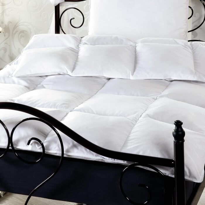 Bestlivings Down Feather Comforter Duvet Quilted Comforter (1400g) - Winter Comforter Down Comforter - ÖKO TEX 135x200 cm Quilted Duvet Feather/Down - 135x200 cm
