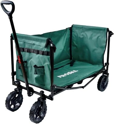 FROSAL Візок для собак Bruno, зелений, складний | Транспортний візок для тварин з легким доступом