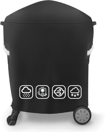 Чохол для гриля Weber Q100/Q200/Q1000/Q1200/Q1400/Q2000/Q2200/Q2400 на візку, водонепроникний, зносостійкий 600D Oxford, захисна кришка для барбекю з переносною підставкою
