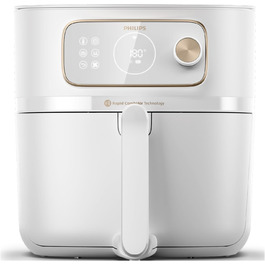 Philips Airfryer Combi 7000 Series XXL - 8.3 L (2 kg), 22-in-1 Air Fryer, WiFi Connection, **99% Less Fat Addition** with Rapid CombiAir, HomeID App, White (HD9876/20) 8.3 L WiFi-Connected, Auto-Cook, white