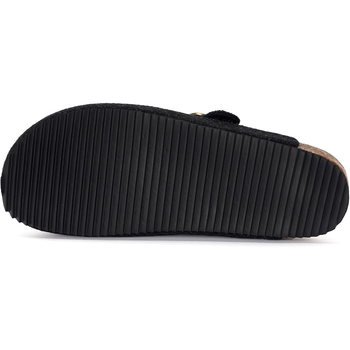 Тапочки халатні жіночі Dokela зимові, замшеві, з підкладкою, чоловічі, з корковим устілком, теплі, чорні, 42 EU