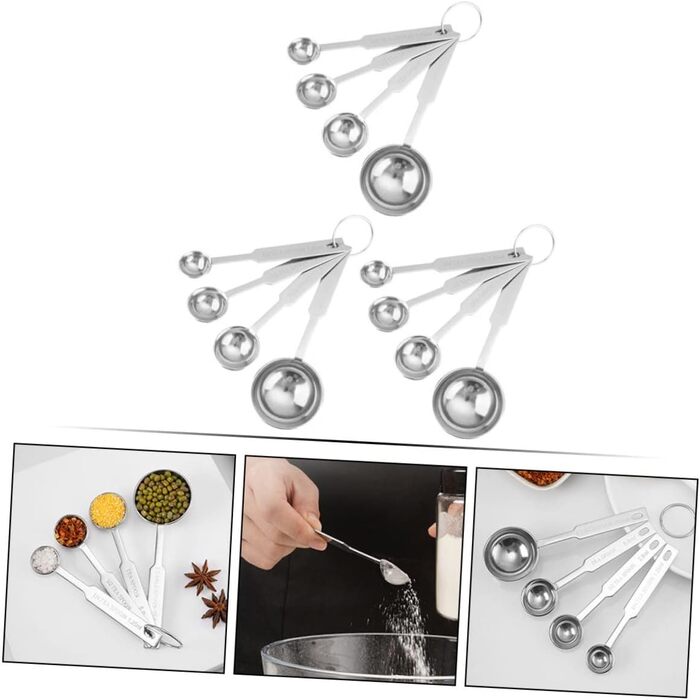 36-Piece Measuring Spoon Set with Graduated Measuring Spoons, Measuring Spoon Set for Liquids, Measuring Cups for Baking, Teaspoon Measuring Spoons, Stackable Measuring Spoon Set