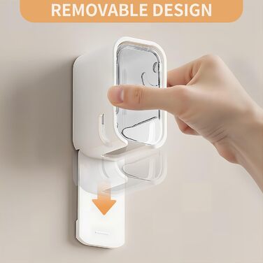 Настінний тримач для зубних щіток, для ванної кімнати, міцний самоклеючий органайзер, 2 шт сірого кольору, 2 шт прозорі