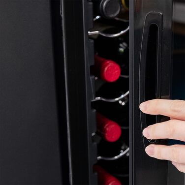 Cecotec Bolero Grandsommelier 34030 Stainless Steel Wine Refrigerator - 80L Compressor Cooler with Adjustable Temperature (5-18°C), Touch Control, LED Interior (34 Bottles, Black)