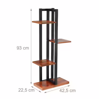 Relaxdays Metal Flower Shelf