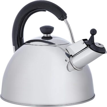 ONVAYA® Чайник з нержавіючої сталі | 2,5 л | Електрочайник | Чайник-заварник | Класичний свистковий чайник з мелодійним звуком | Для індукційних плит