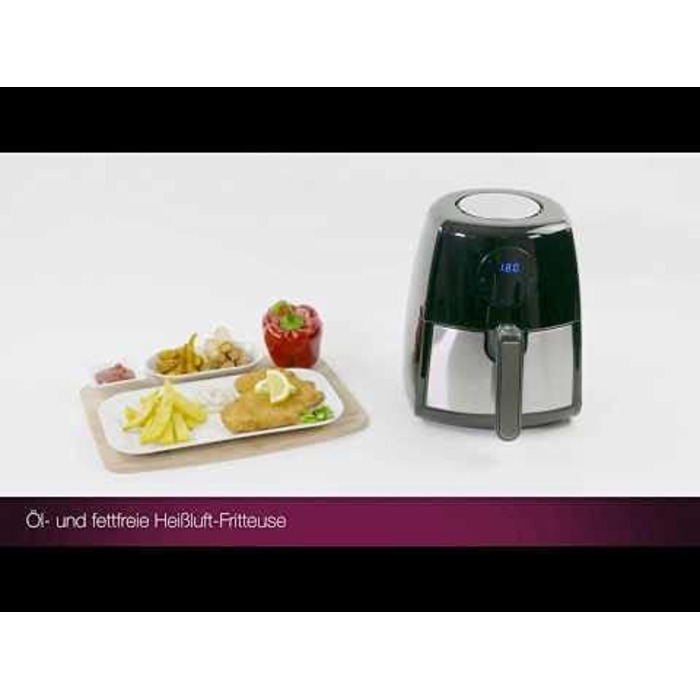 Фритюрниця ProfiCook® Heißluft XXL 8L з нержавіючої сталі | Електрична фритюрниця без олії з 7 програмами | Модель 2024 | PC-FR 1269 H