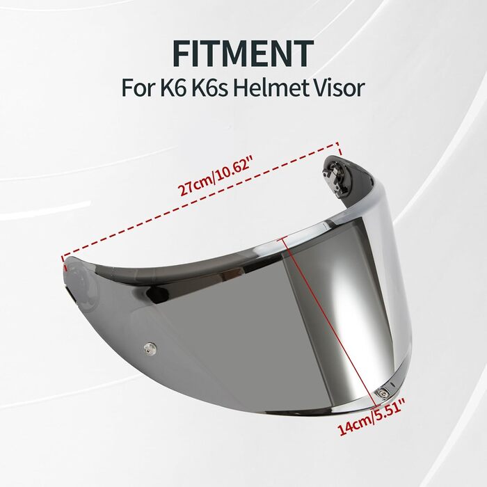 PSLER дзеркальний візор для шолома AGV K6/K6s, тонований, срібло, захист обличчя, аксесуар для мотоциклетного шолома, змінний