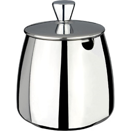 Café Olé PT-048 Cafe Ole Premium Teapot, 18/10 Stainless Steel, 48 Ounces, Drip-Free Pouring, Hollow Handles & Flip-Up Lid, (340.2 g (12 oz), Silver)