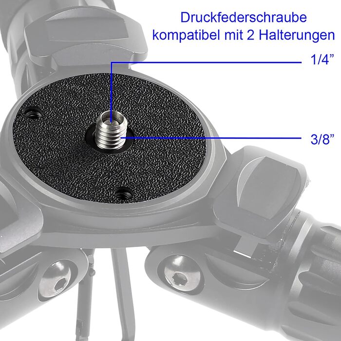 Штатив Pyramid Carbon з кульковою головкою для панорамної зйомки, без центральної колони, 147 см, 2 кг, вантажопідйомність 20 кг, діаметр труби 32 мм