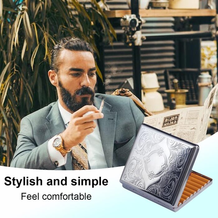 Металеве тютюноприладдя XPE Silver - тютюнониця для сигарет, срібна