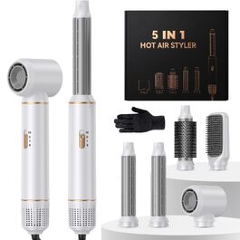 Мультистайлер для волосся 5 в 1 Airstyler 1000W: фен-щітка, автоматичний стайлер для кучерів, об'єму та випрямлення, 3 режими температури