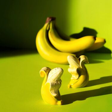 Banana Romance Salt & Pepper Shakers, Salt and Pepper Shaker Set in Banana Shape, 2 Pieces