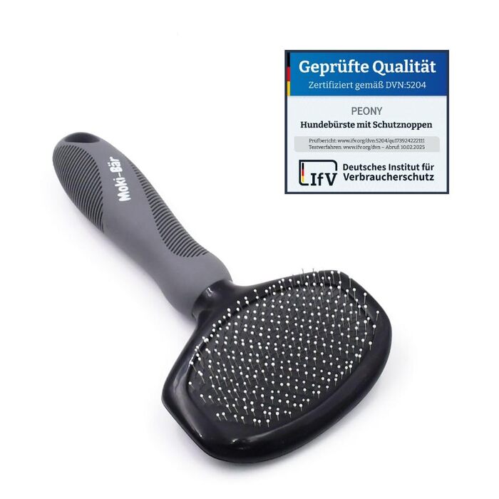 М'яка щітка для собак Moki Bär: ідеальна для чутливої шкіри та не линяючих порід, розмір S