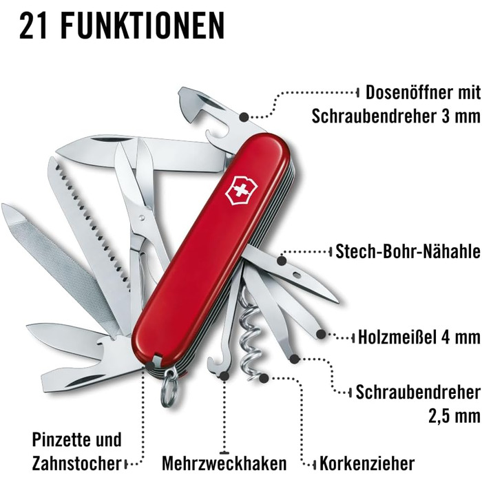 Мультитул Victorinox Ranger - Швейцарський  ніж, 21 функція, з лезом та відкривачем корок/доріг