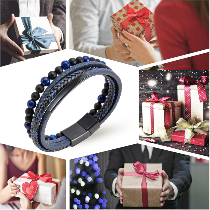 Чоловічий шкіряний браслет. Браслет на руку для чоловіків, 19/23 см. Колір: коричневий, чорний. Аксесуар, подарунок на День батька.