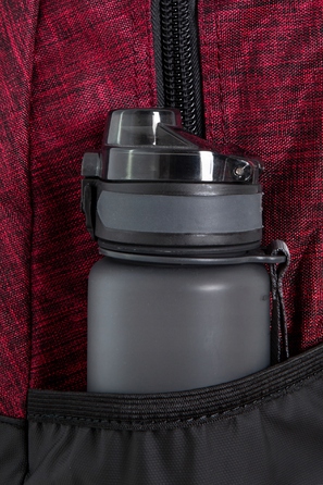 Багатовідсіковий шкільний рюкзак CoolPack, чорний з червоним, 27 л