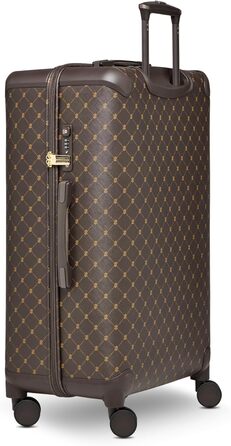 Чемодан Lazarotti Palermo: середній, 49 x 29 x 66 см, гібридний матеріал, TSA-замок, захист кутів, 4 колеса, для жінок та чоловіків (Dark Brown)