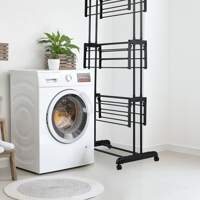 Rolling Clothes Drying Rack - Tower Design