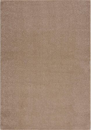 Килим Kurzflor SANAT для вітальні - однотонний сучасний килим для спальні, кабінету, офісу, коридору, дитячої кімнати та кухні - Бежевий, 120 x 170 см, прямокутний