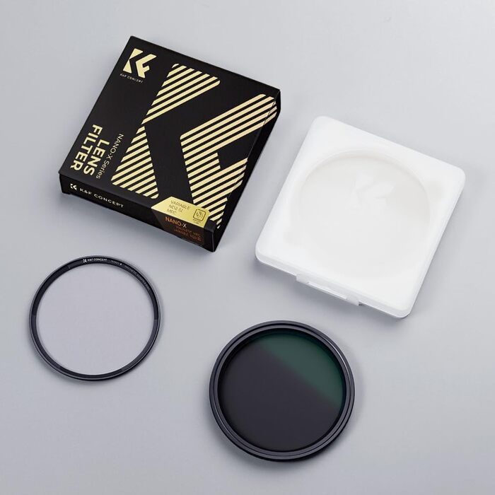Фільтр ND K&F Concept 67mm Variabler (змінний) - Графiчний фiльтр ND2-32 (1-5 Stop) для об'єктивів та смартфонів