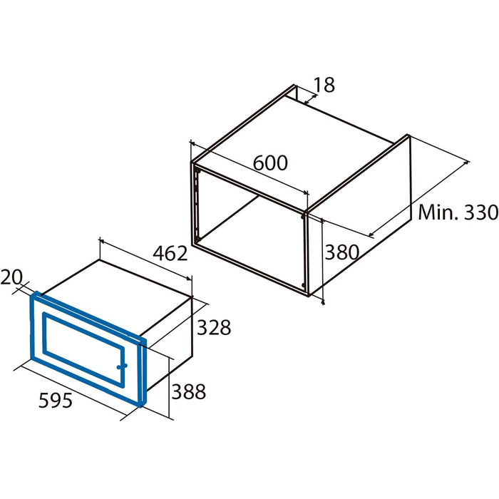 Мікрохвильова піч CATA MC 20 IX Inox: 20л, нержавіюча сталь, гриль 1000W, самостійне розморожування, таймер, ширина 60 см