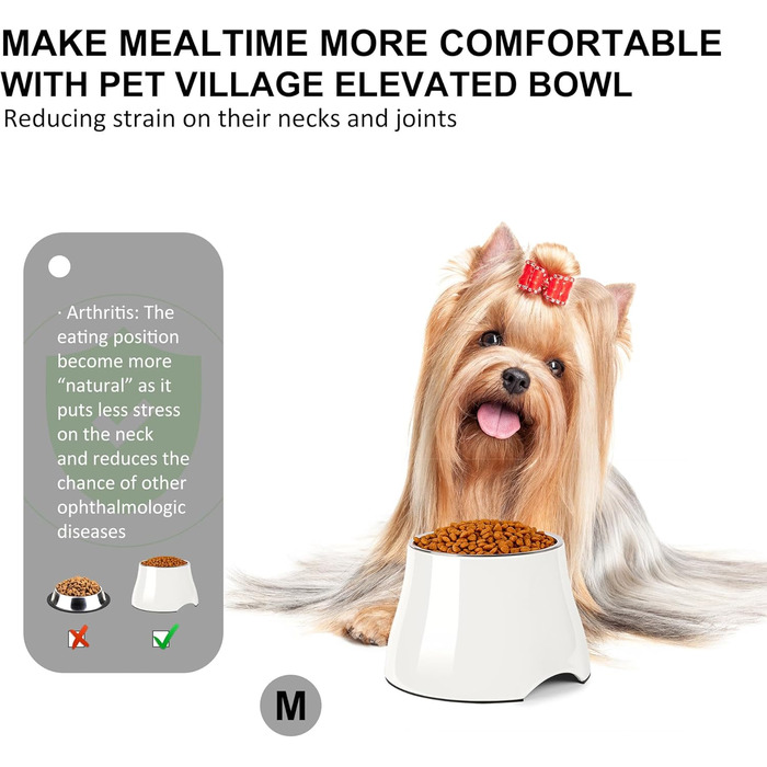 Миска для собак Petvillage, антиковзаюча, з нержавіючою сталі, піднята, для маленьких та середніх собак, спанієлів, велика місткість, 3 л (2 л, білий/розкішний сад)