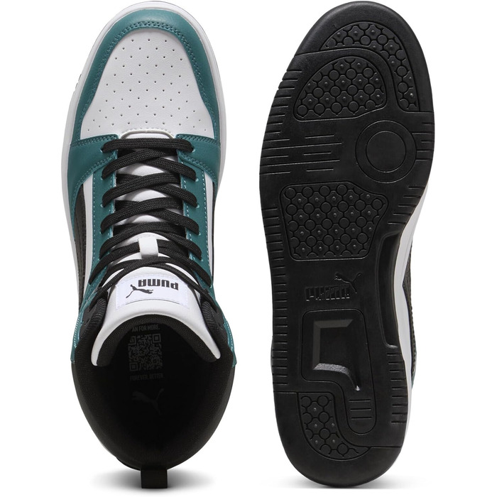 Кросівки Puma Rebound V6 Unisex (44.5 EU) – Emerald Ice, Чорний, Білий, Зелений