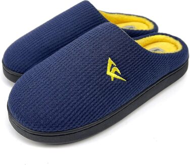 Тапочки халатні зимові JOMIX для чоловіків та жінок. Теплі, з піною пам'яті, зручні та неслизькі. Розмір 40 EU, колір: морський/жовтий