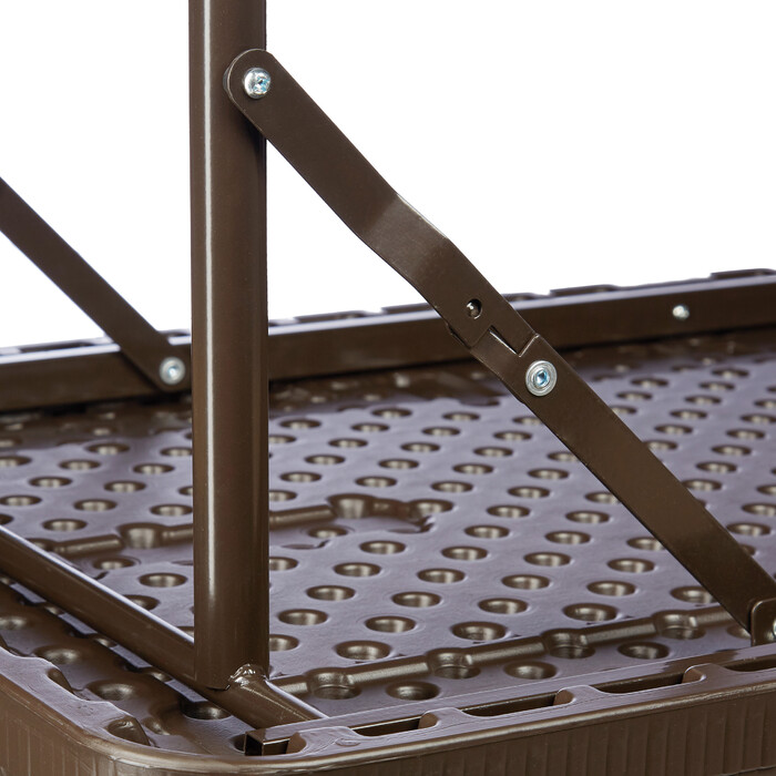 Relaxdays Square Garden Table, Wood-Look