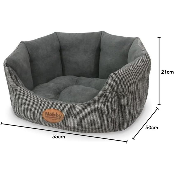 Ліжко для котів Nobby Josi, овальне, сіре, 55 x 50 x 21 см