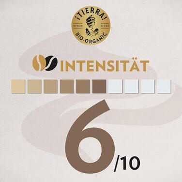 Кава в зернах Lavazza Tierra Bio Arabica, органічна, для еспресомашин, м'який фруктовий смак, інтенсивність 6/10, 1 кг