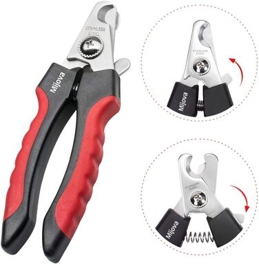 Професійний кусачок для нігтів собак та котів з захистом, рожевий