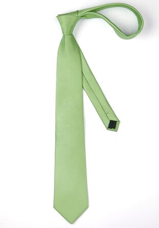 Краватка та нагрудна хустинка Enlision: класичний комплект для весілля, бізнесу та офіційних заходів (Salbei Grün)