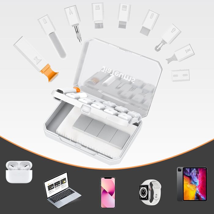 Набір інструментів для ремонту iPhone, Airpod, телефону, ноутбука: JiaTeums, USB Type-C, Lightning, чорний/білий