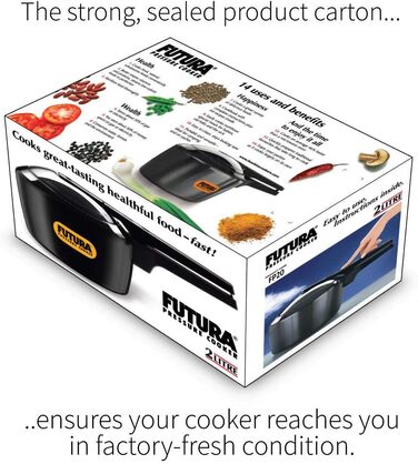 Швидковарка Hawkins Futura з нержавіючої сталі, чорна (2 літри)