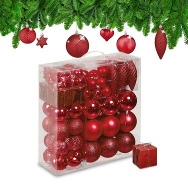 Relaxdays Christmas Baubles Set of 110