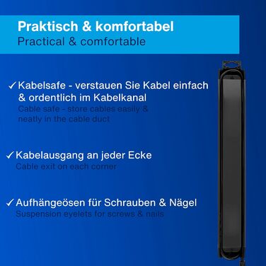 Мережевий фільтр REV SupraGuard 6-фазний з вимикачем, 2.5м, захист від перенапруги, чорний
