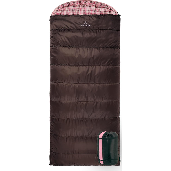 Сплячий мішок TETON Sports Celsius Regular, флісовий, коричневий/рожевий, -18°C/0°C
