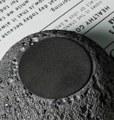 Сміттєвий бак для вулиці та балкона: герметичний, як стильна декор. З бетону та нержавіючої сталі (Чорний S)