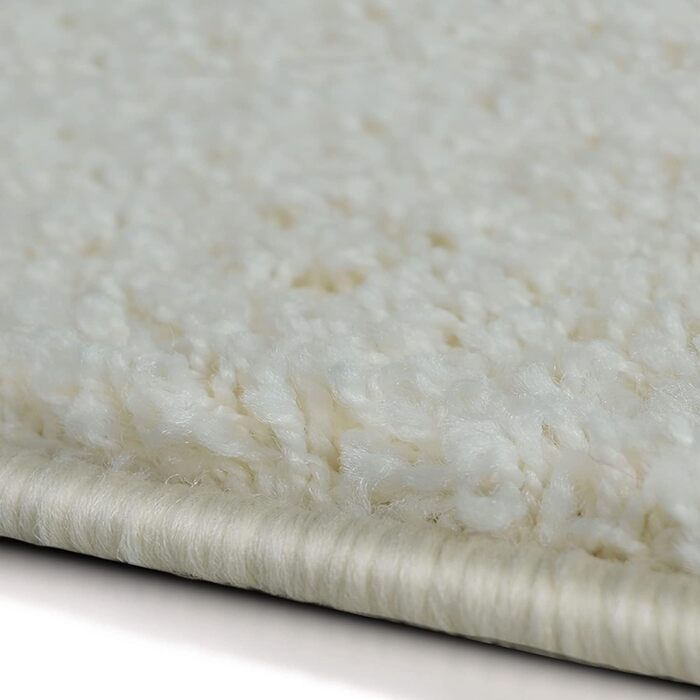 Casa Pura Shaggy Barcelona Stair Treads - 15 Piece Set | Non-Slip, Soft High Pile Carpet | 65x23.5cm | Cream