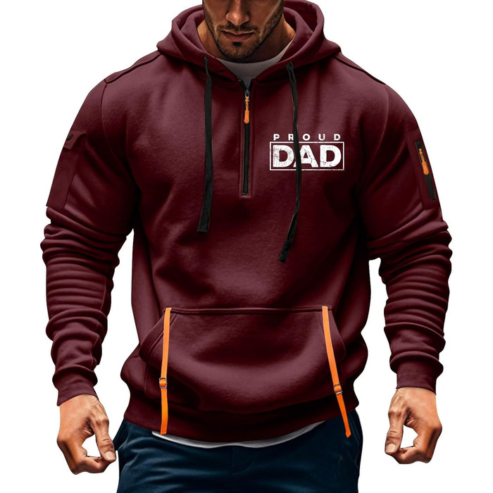 Світшот чоловічий з капюшоном на змійці, вінтажний, базовий, великий, 3XL, з кількома кишенями