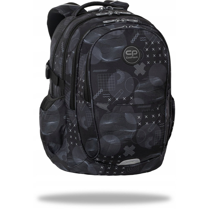 Шкільний рюкзак CoolPack багатокомпортний, чорний, 29 л, з відділенням для ноутбука