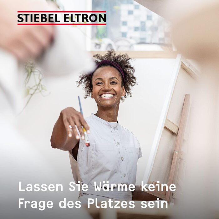 Електричний конвекторний обігрівач Stiebel Eltron 2 kW з таймером, для приміщень 25 м², з поворотними колесами, алюмінієва передня панель, TÜV-сертифікат