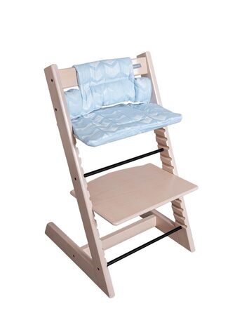 Комплект подушок для стільчика Hoppediz, 2 шт., 100% органічна бавовна, для Stokke Tripp Trapp, дизайн Amsterdam aqua