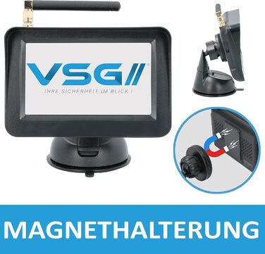Бездротова система паркування VSG24 4.3'' з камерою для номерного знака та монітором, комплект для авто 12В-24В, цифрова камера, легке встановлення